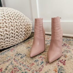 Blush ankle boots